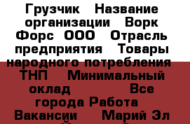 Грузчик › Название организации ­ Ворк Форс, ООО › Отрасль предприятия ­ Товары народного потребления (ТНП) › Минимальный оклад ­ 25 000 - Все города Работа » Вакансии   . Марий Эл респ.,Йошкар-Ола г.